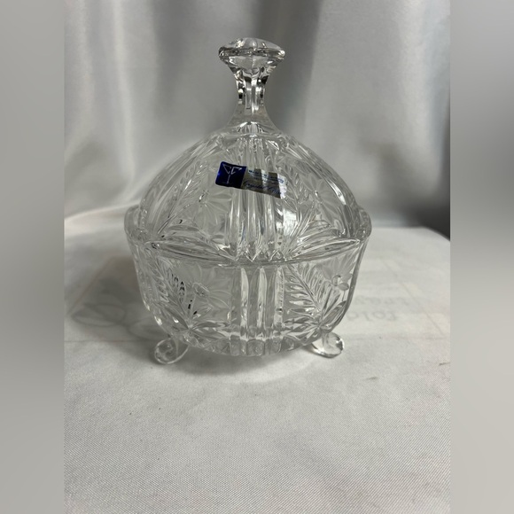Stylesetter Margaret 24% Lead Crystal Candy Box Germany w/ Box 6.75” - Picture 2 of 10